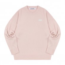 WAPPEN ROUND KNIT SWEATER_PITCH PINK