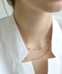 누아보(NUAVO) double orange necklace