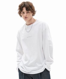 SMALL WORDS LONG SLEEVE WHITE