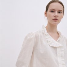 ruffle blouse (white)