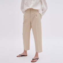cotton structured pants (light beige)