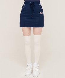 PIPING POINT TRACK SKIRT_navy