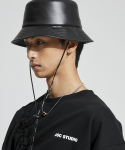 이에스씨 스튜디오(ESC STUDIO) Leather bucket hat (black)