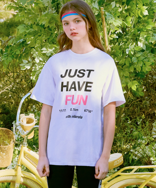 로라로라() (TS-20153) JUST HAVE FUN T-SHIRT WHITE 상품 이미지