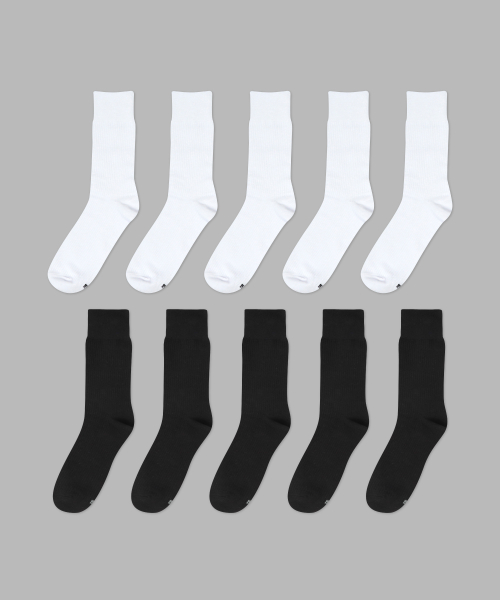 일오공칠(1507) [10PACK] 1507 베이직 트라우져 립삭스 _ 스노우 화이트/블랙