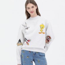 [Looney Tunes Capsule] [여성] 루니툰 캐릭터 하이넥 맨투맨 티셔츠 T32A1TTO074WT1 PPP