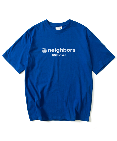 NBS300 이스케이프 로고 반팔 티셔츠 - 블루