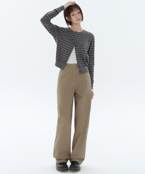 무신사 스탠다드 우먼(musinsastandardwoman) 우먼즈 와이드 치노 팬츠 [베이지]