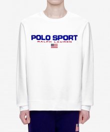 폴로 스포츠 플리스 스웨터셔츠-화이트