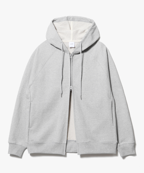 Classic Raglan Hoodie Zip Up [Grey]