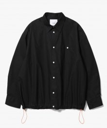 String Deep Tuck Shirts [Black]