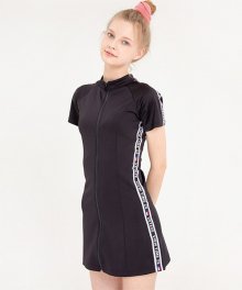 Tape Zip Line Onepiece (black)