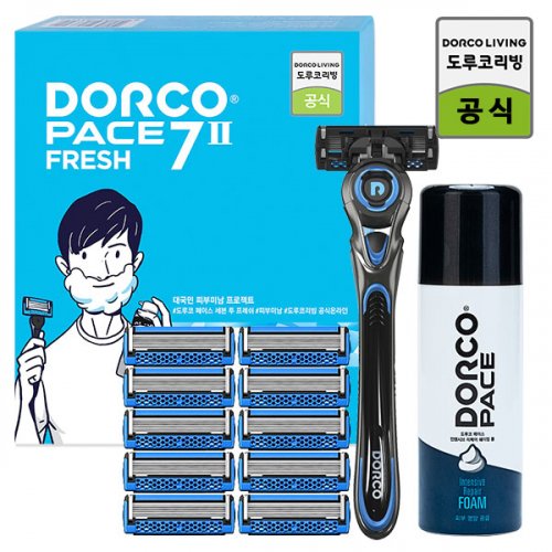 도루코(Dorco) 페이스7투 프레시 면도기획세트 3호(면도기+면도날 총11입+74Ml 쉐이빙폼) - 42,900 | 무신사 스토어