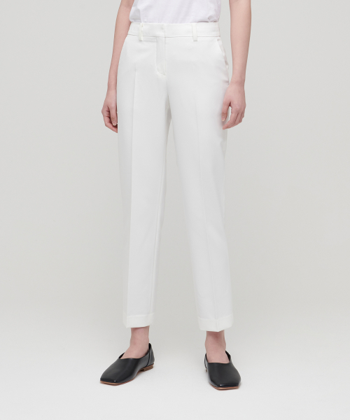 무신사 스탠다드 우먼(musinsastandardwoman) 우먼즈 플루이드 슬림 스트레이트 슬랙스 [크림]