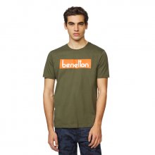 T-shirt with Benetton print_3096J14H0911