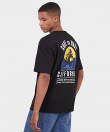 Wave Surfer Graphic T-Shirt - BLACK