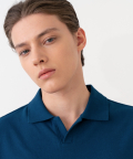 Pique Collar T-Shirt - Classic Blue