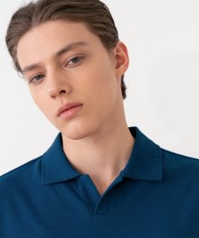Pique Collar T-Shirt - Classic Blue