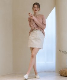 LTG2 STITCH SKIRT(IVORY)