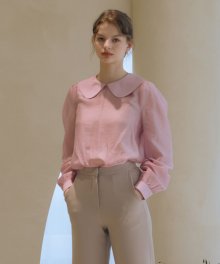 LTG2 ROUND COLLAR BLOUSE(PINK)