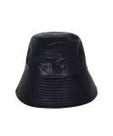 써틴먼스(13MONTH) STITCH LEATHER BUCKET HAT (BLACK)