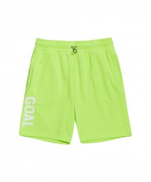 FLOCKING HALF PANTS - LIME YELLOW