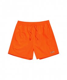 SOLID WOVEN SHORTS - ORANGE