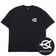 RIVER FLOW LOGO T-BLACK