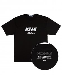 [NK]  NSTK 822 SPLIT TEE (BLACK) (20SS-K006)