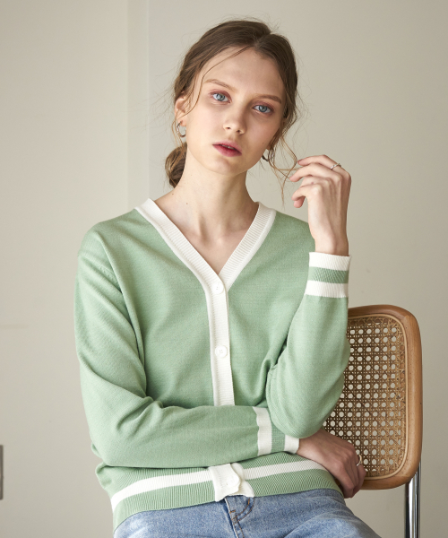 엽페(yuppe) COLOR CARDIGAN_MINT