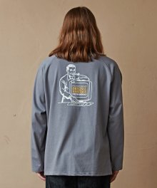 [PENFIELD X FRIZMWORKS] 80S COMPUTER LONG SLEEVE _ GRAY