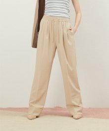 PAJAMA WIDE PANTS BEIGE