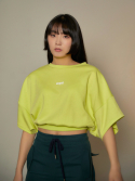 엑스와이(EXYAIW) Signature Crop T-Shirt_Neon