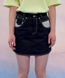 Short Cotton Skirt (Black)