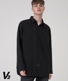 Special linen minimal shirt_black