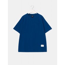 블루 남성 시어서커 라운드넥 반팔 티셔츠 (BO0342D82P)