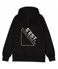 S/T TRIANGLE LOGO - 후드 - (SEHSEST-017) - BLACK