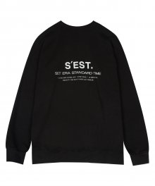 S/T SET ERA - 맨투맨 - (SEMSEST-016) - BLACK