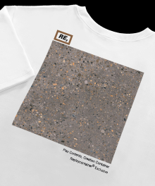 RE square campaign half tee (granite)