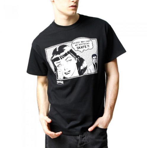 쓰레셔(THRASHER) 보이프렌드 반팔티 BLACK - 37,200 | 무신사 스토어