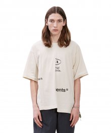 SPLIT LOGO TEE cream