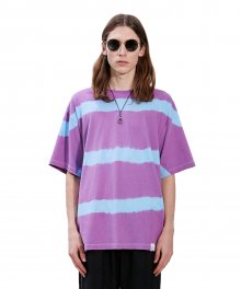 STRIPE TIE-DYE TEE pink