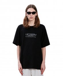 WAVY SLOGAN LOGO TEE black