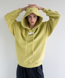 Reversed face hoodie (Lime) [Unisex]