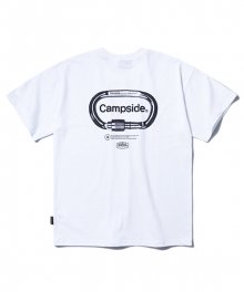 카라비너 그래픽 티셔츠 화이트 CST105