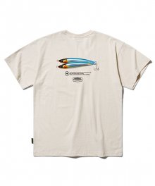 피싱 베이트 그래픽 티셔츠 베이지 CST103