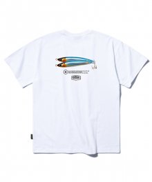 피싱 베이트 그래픽 티셔츠 화이트 CST103