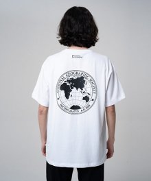 N202UTS830 가리알 3D 오버핏 반팔 티셔츠 WHITE