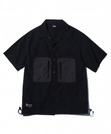 20ELTSM010 Nylon Out Pocket Shirts_Black