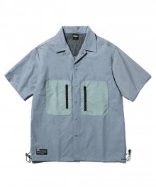 20ELTSM010 Nylon Out Pocket Shirts_Sky Gray